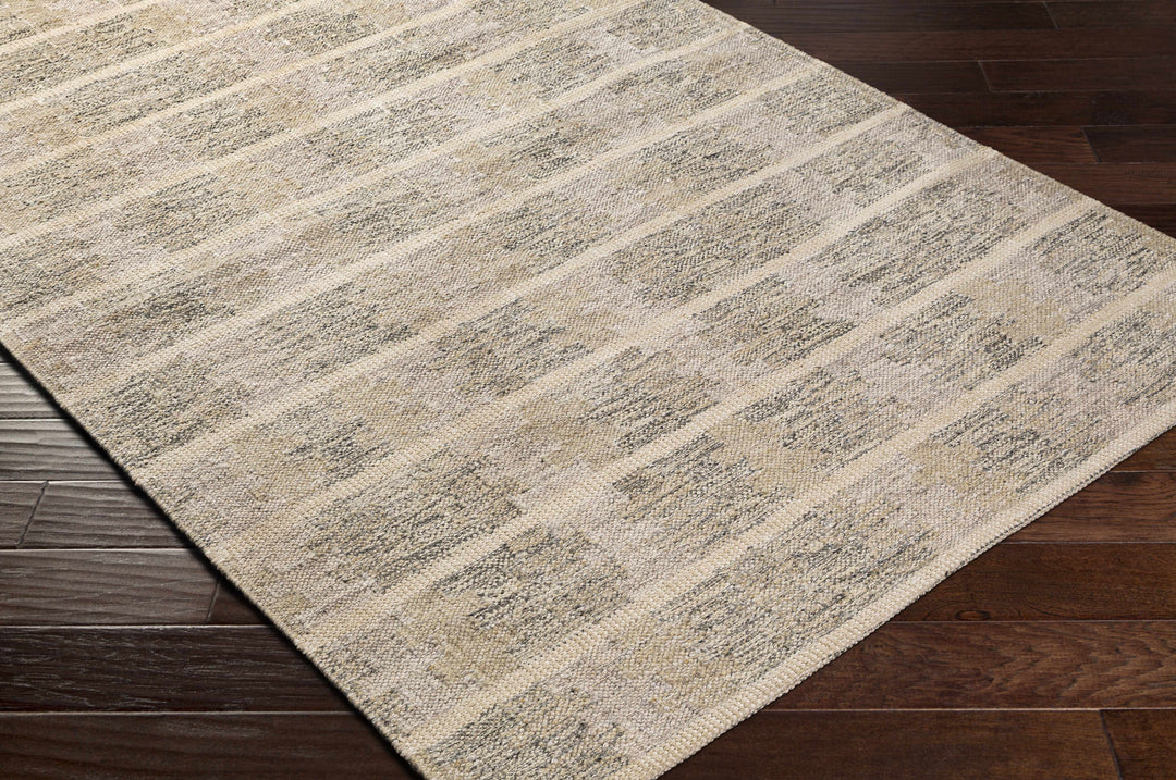 Metcalf Modern Stripes Design Gray Hand Woven Area Rug