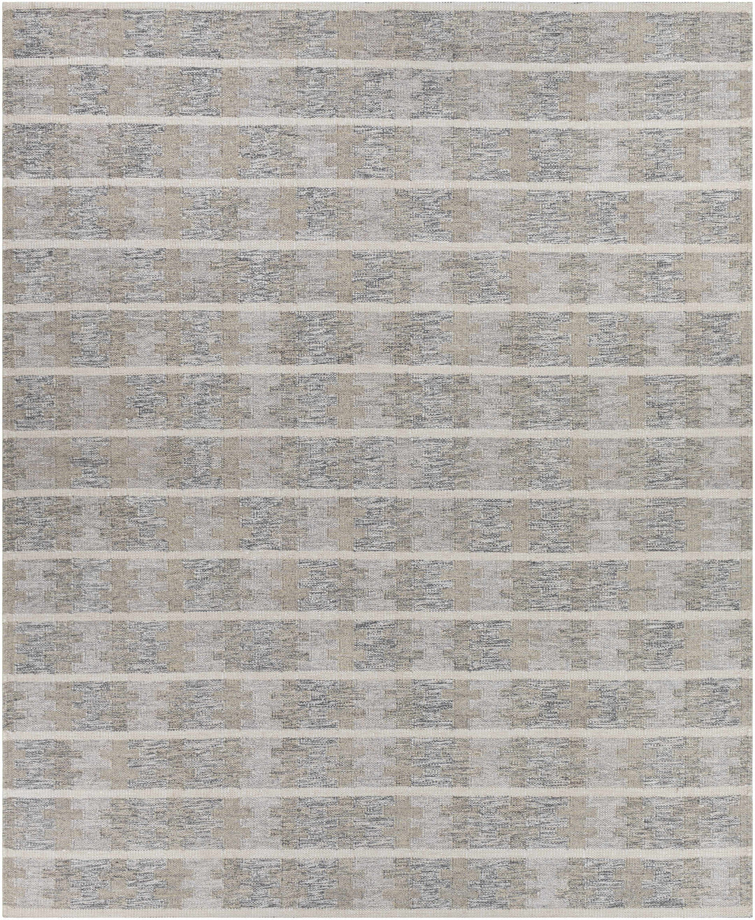 Metcalf Modern Stripes Design Gray Hand Woven Area Rug