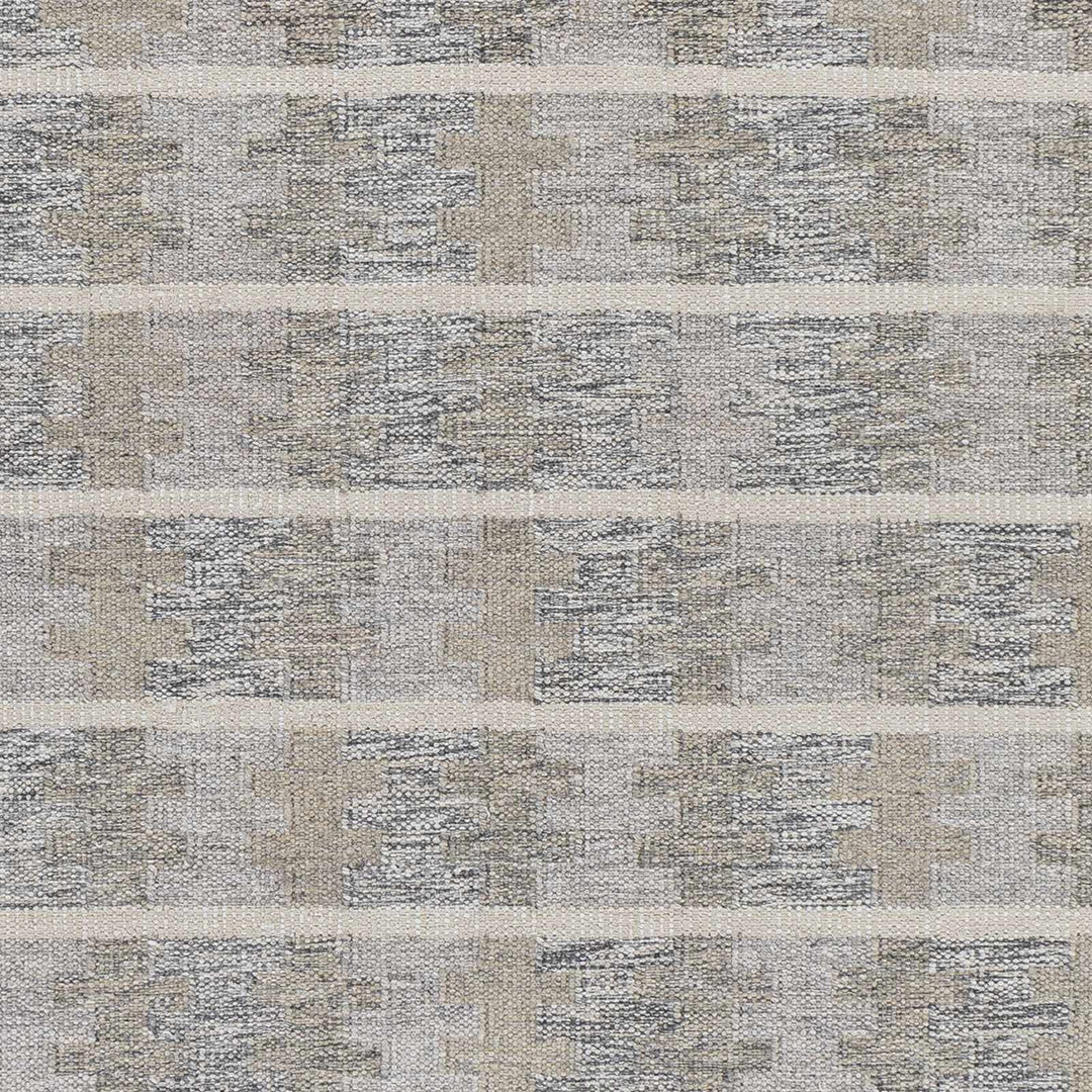 Metcalf Modern Stripes Design Gray Hand Woven Area Rug