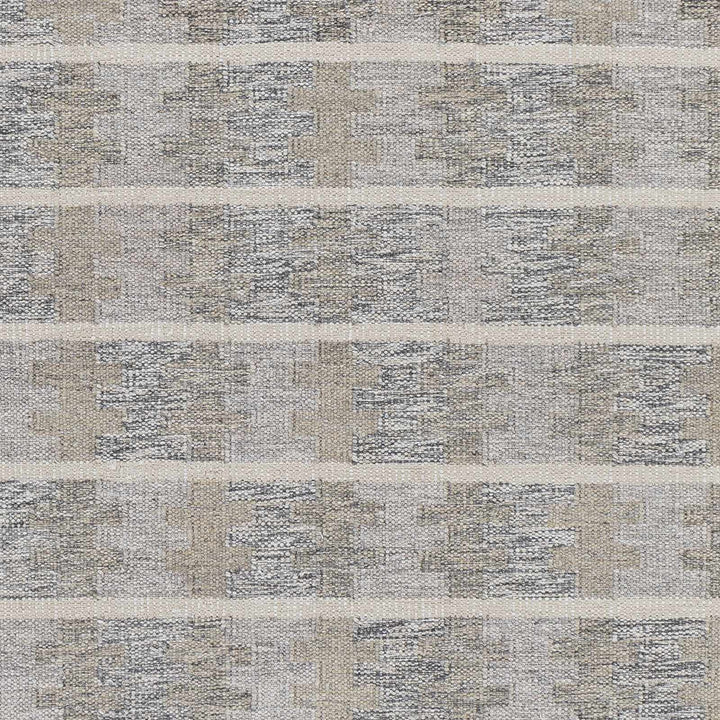 Metcalf Modern Stripes Design Gray Hand Woven Area Rug