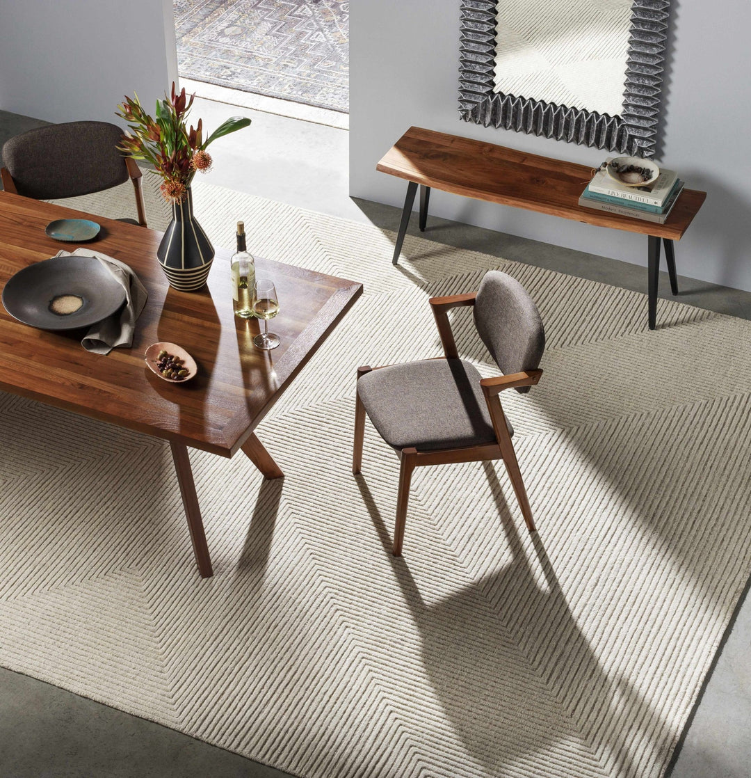 Metcalf Modern Stripes Design Gray Hand Woven Area Rug - The Rug Decor