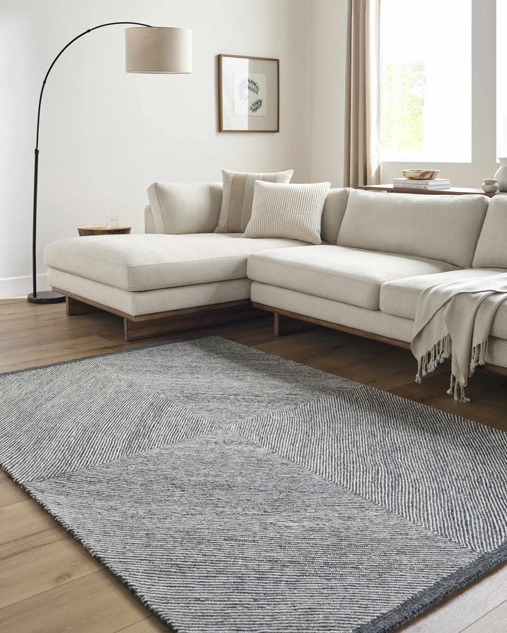 Meryn Contemporary Style Gray Hand Tufted Wool Area Rug