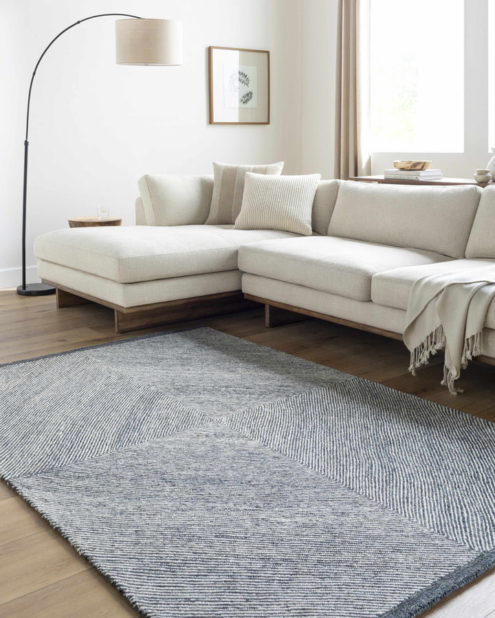 Meryn Contemporary Style Gray Hand Tufted Wool Area Rug