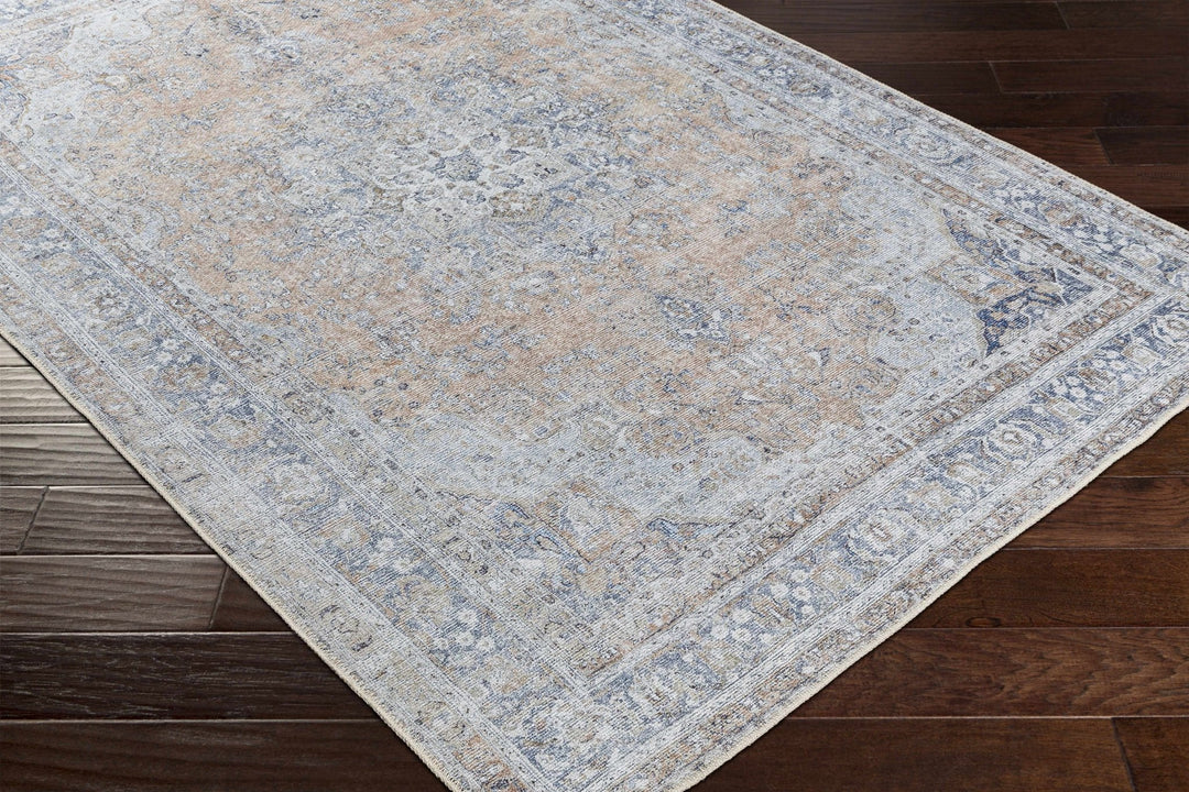 Mianay Transitional Gray And Beige Washable Rug - The Rug Decor