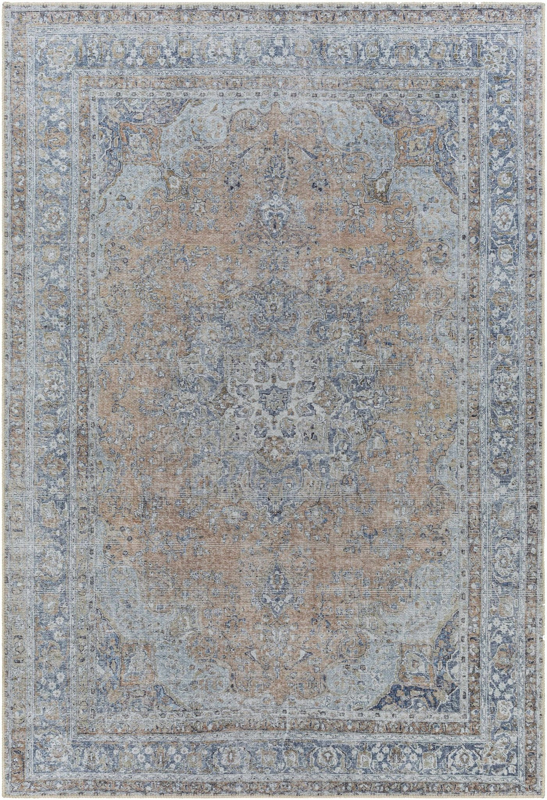 Mianay Transitional Gray And Beige Washable Rug - The Rug Decor