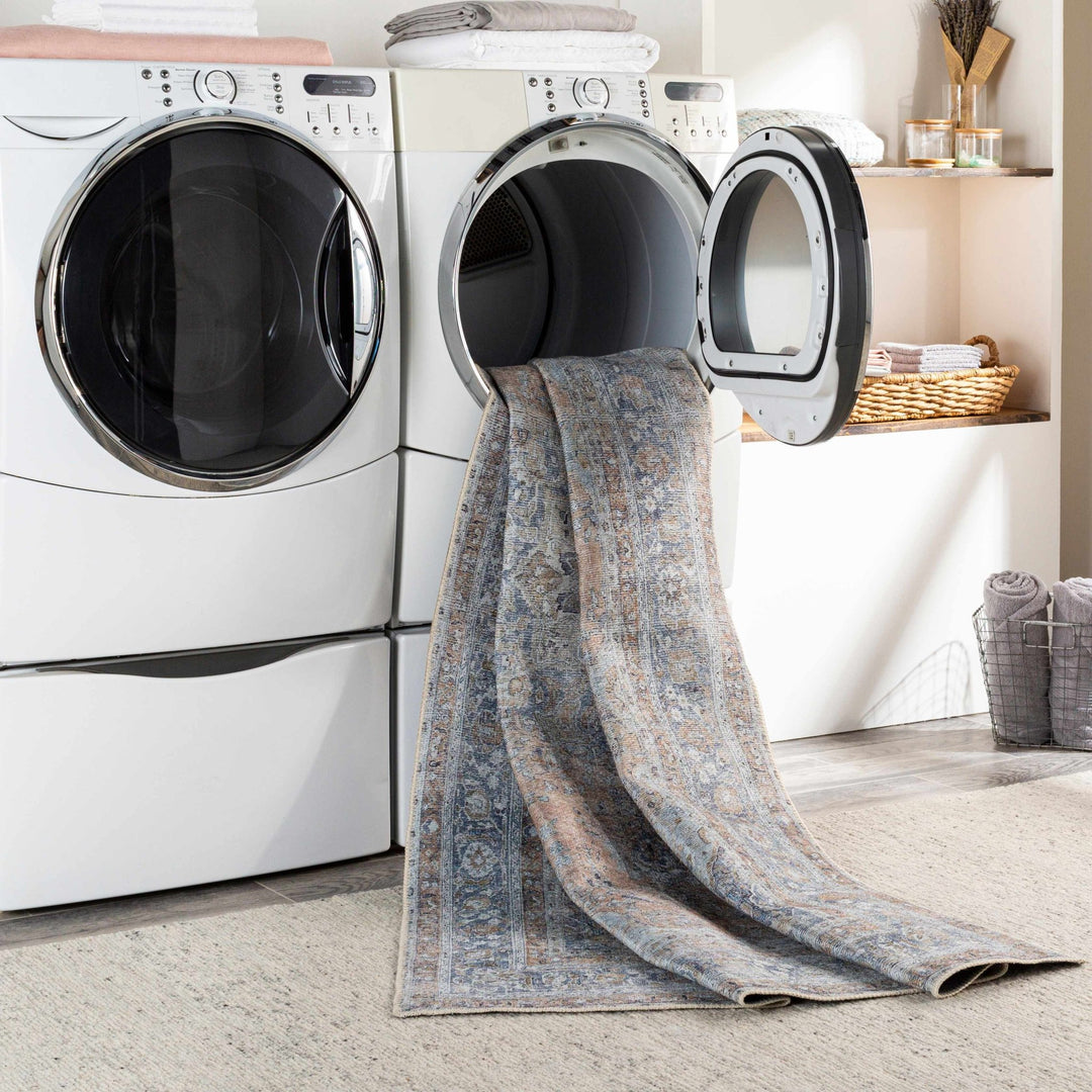 Mianay Transitional Gray And Beige Washable Rug - The Rug Decor