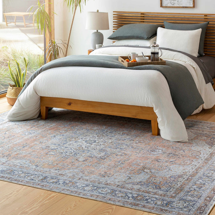 Mianay Transitional Gray And Beige Washable Rug - The Rug Decor