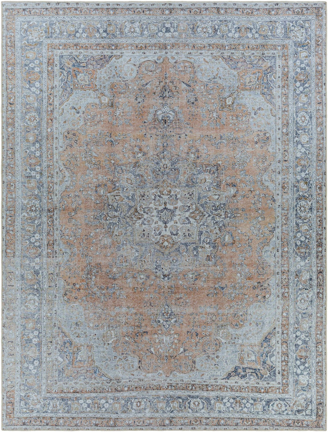 Mianay Transitional Gray And Beige Washable Rug - The Rug Decor
