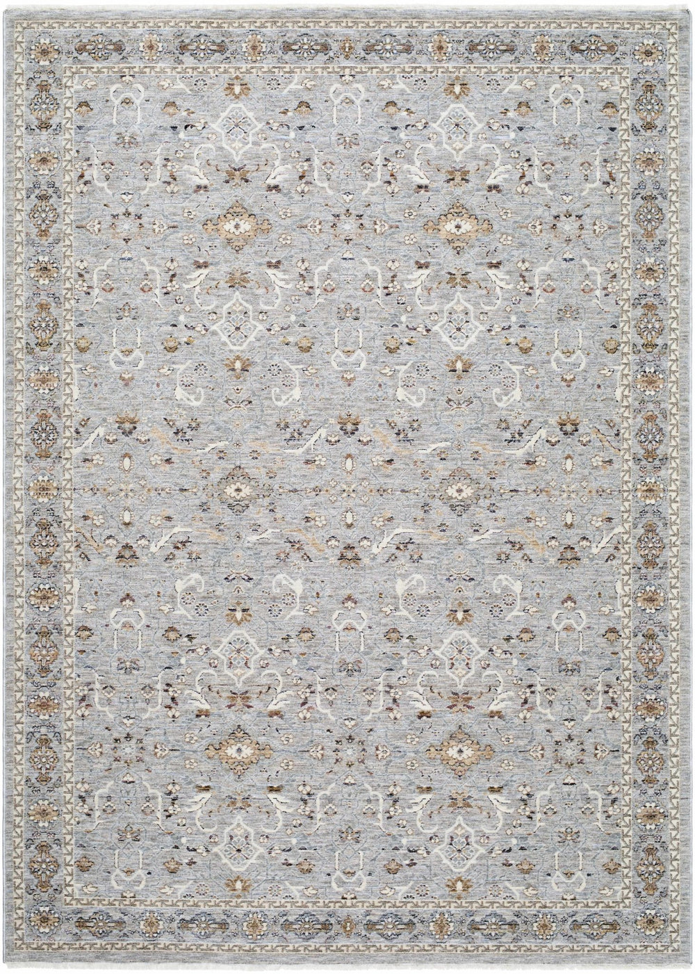 Micol Traditional Style Gray And Ivory Rug - The Rug Decor