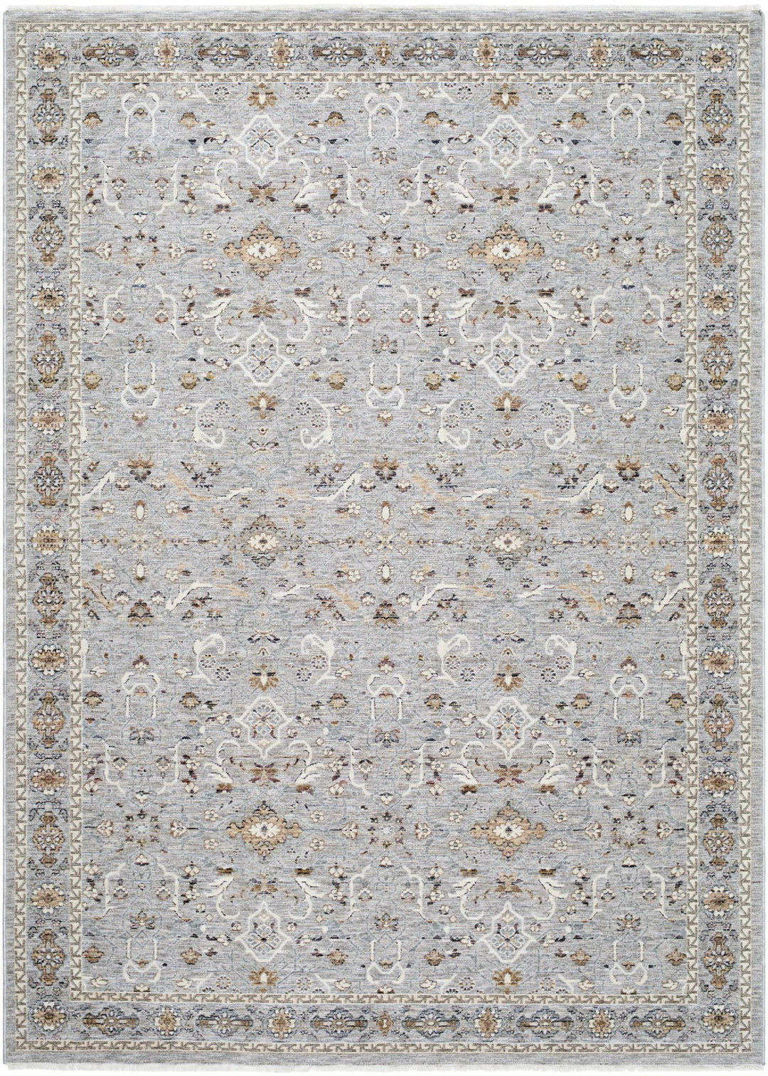 Micol Traditional Style Gray And Ivory Rug - The Rug Decor