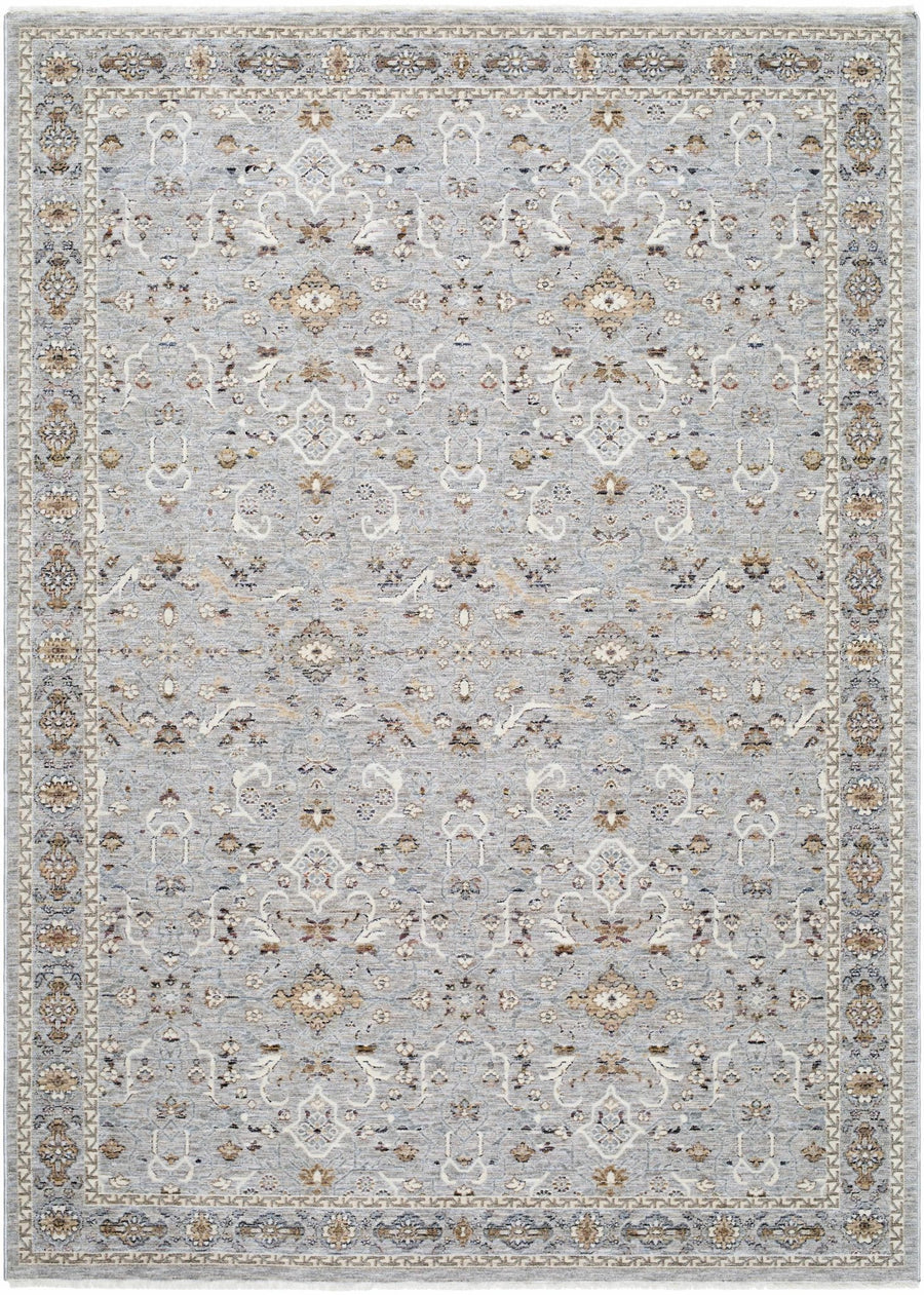 Micol Traditional Style Gray And Ivory Rug - The Rug Decor