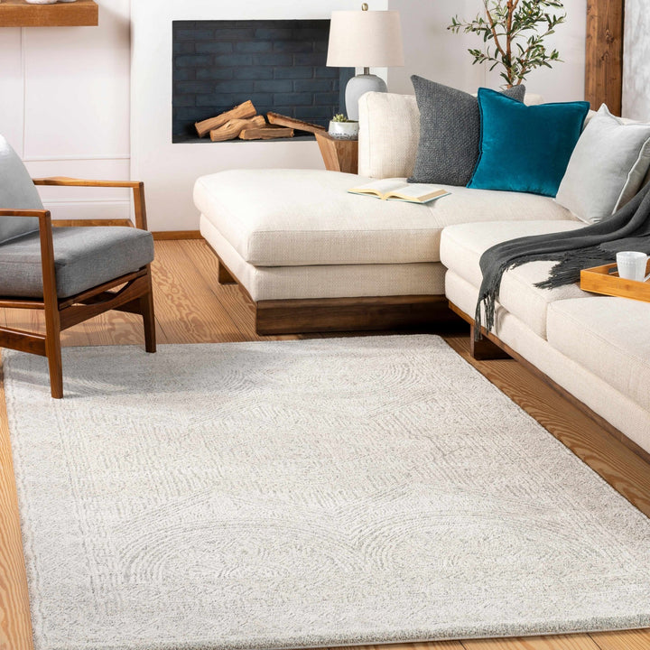 Middleville Contemporary Style Gray Machine Woven Luxe Rug - The Rug Decor