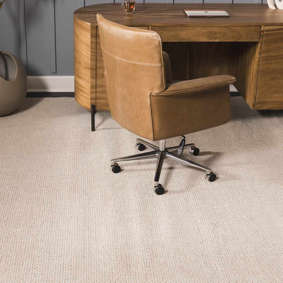 Midha Modern Solid Beige Machine Woven Rug - The Rug Decor