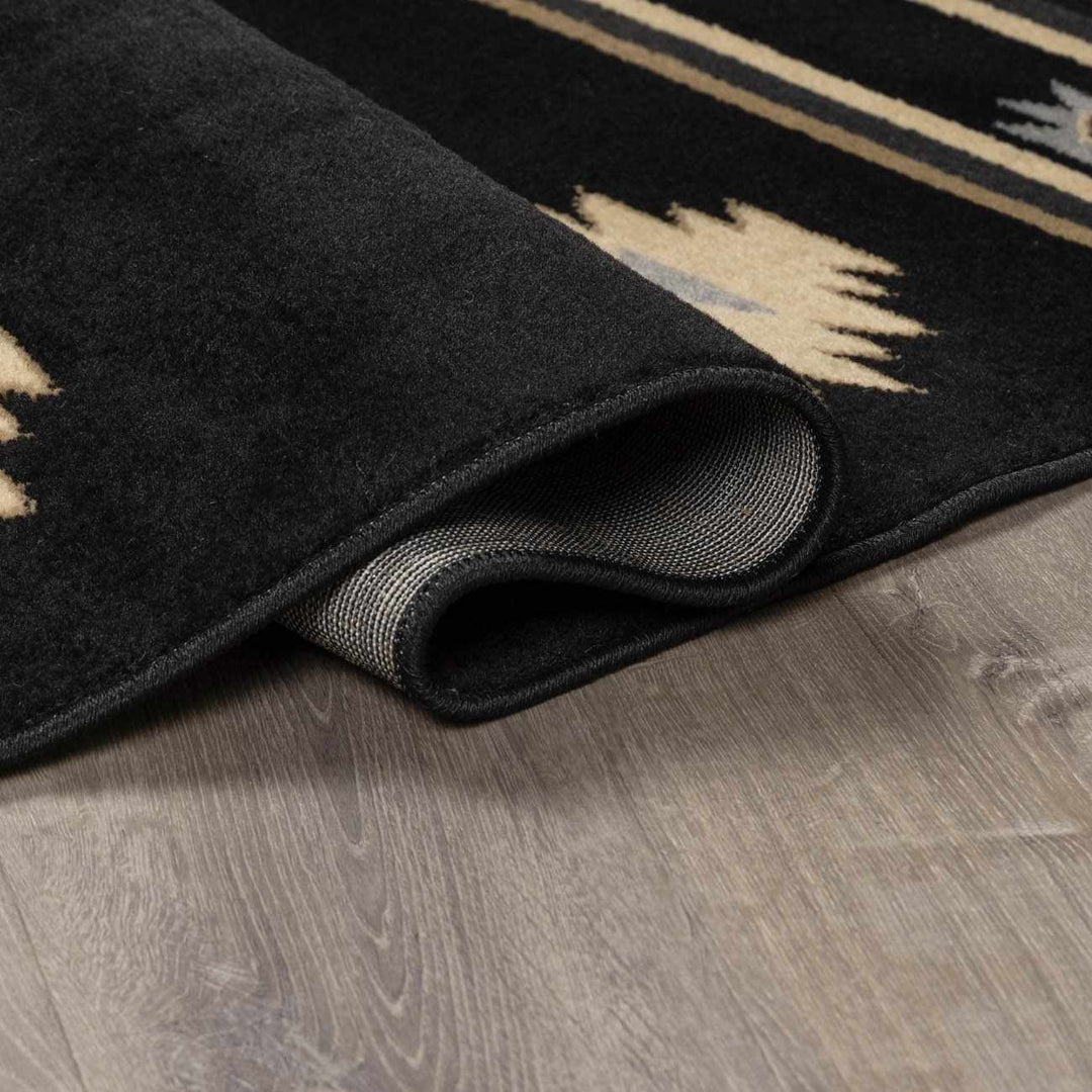 Midpines Black And Beige Southwestern Design Area Rug - The Rug Decor