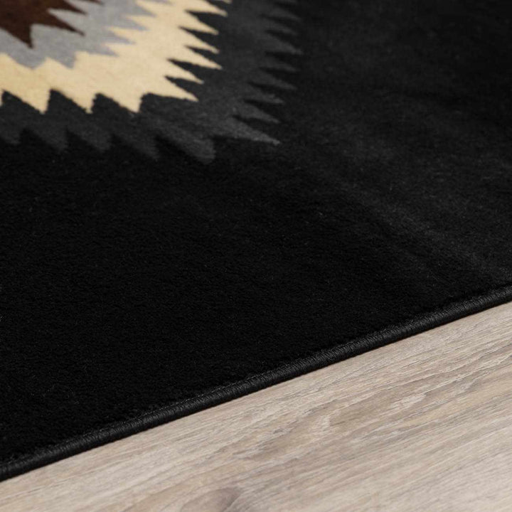 Midpines Black And Beige Southwestern Design Area Rug - The Rug Decor