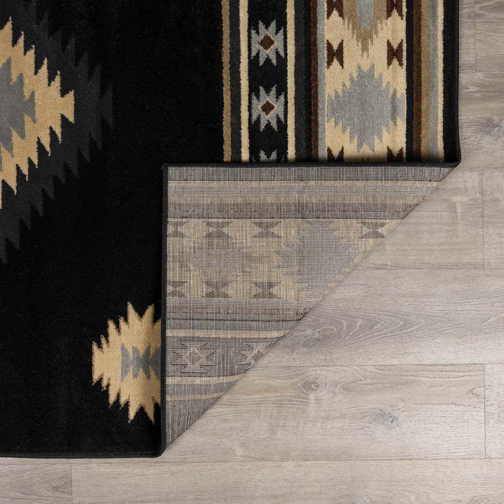 Midpines Black And Beige Southwestern Design Area Rug - The Rug Decor