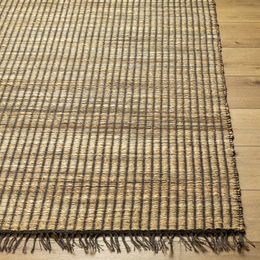 Mihal Contemporary Camel And Brown Jute Rug - The Rug Decor