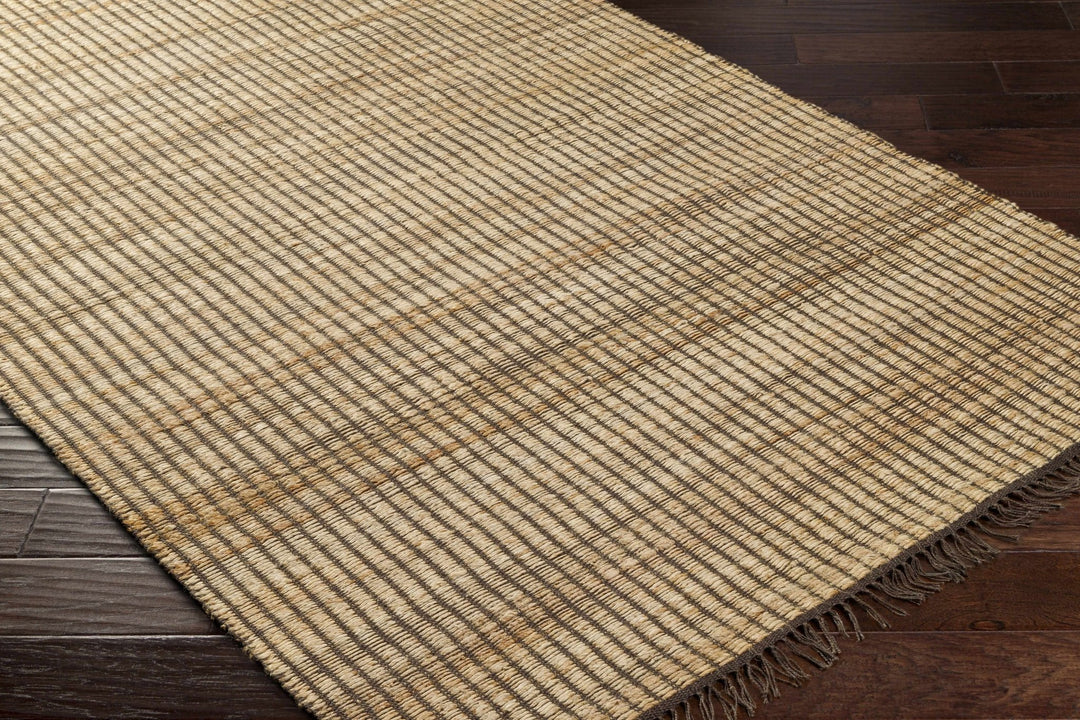 Mihal Contemporary Camel And Brown Jute Rug - The Rug Decor