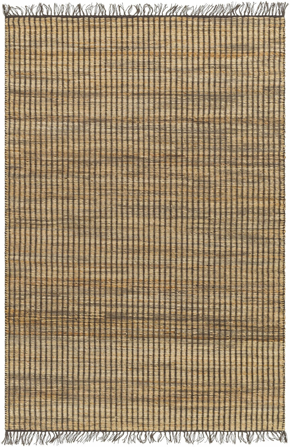 Mihal Contemporary Camel And Brown Jute Rug - The Rug Decor
