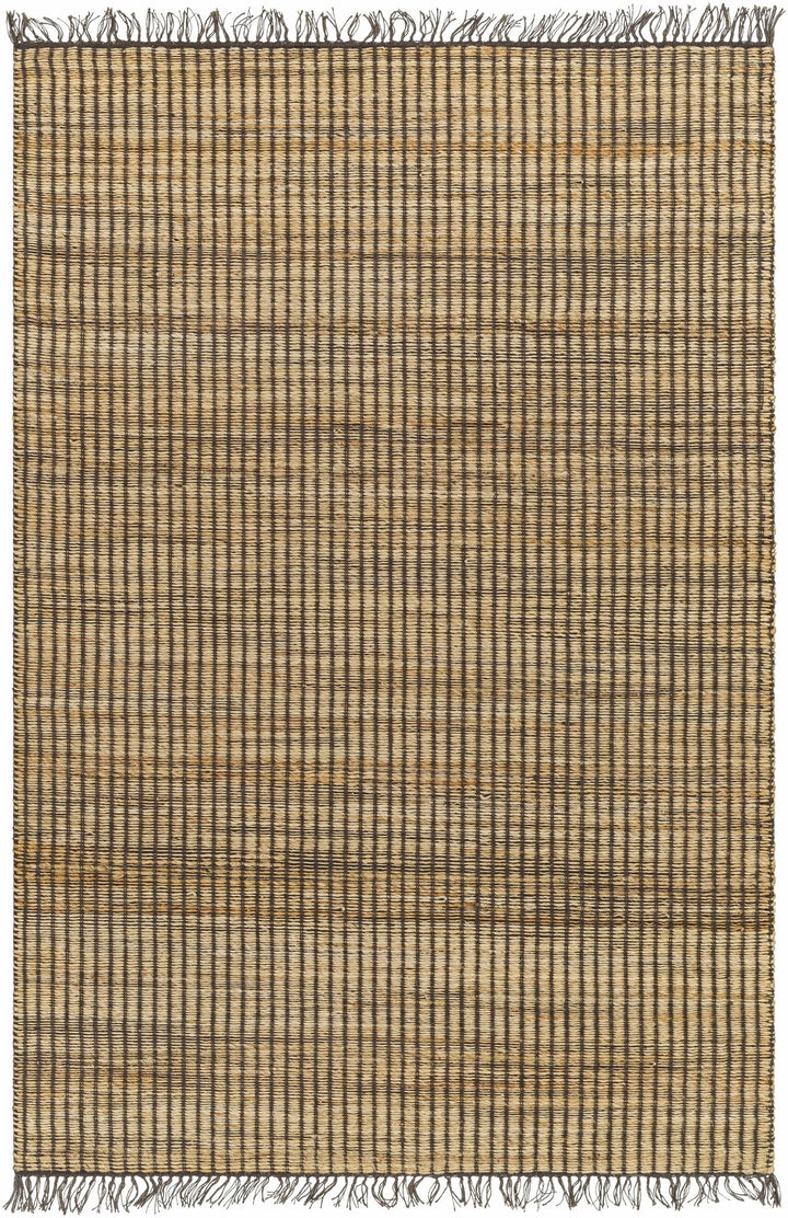 Mihal Contemporary Camel And Brown Jute Rug - The Rug Decor