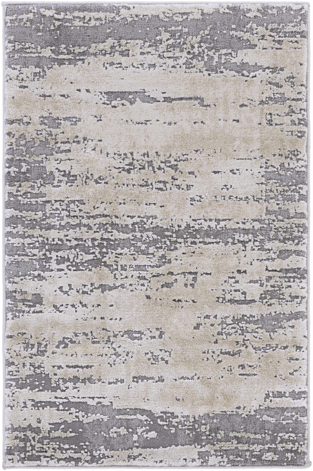 Mikana Beige And Gray Modern Abstract Design Area Rug
