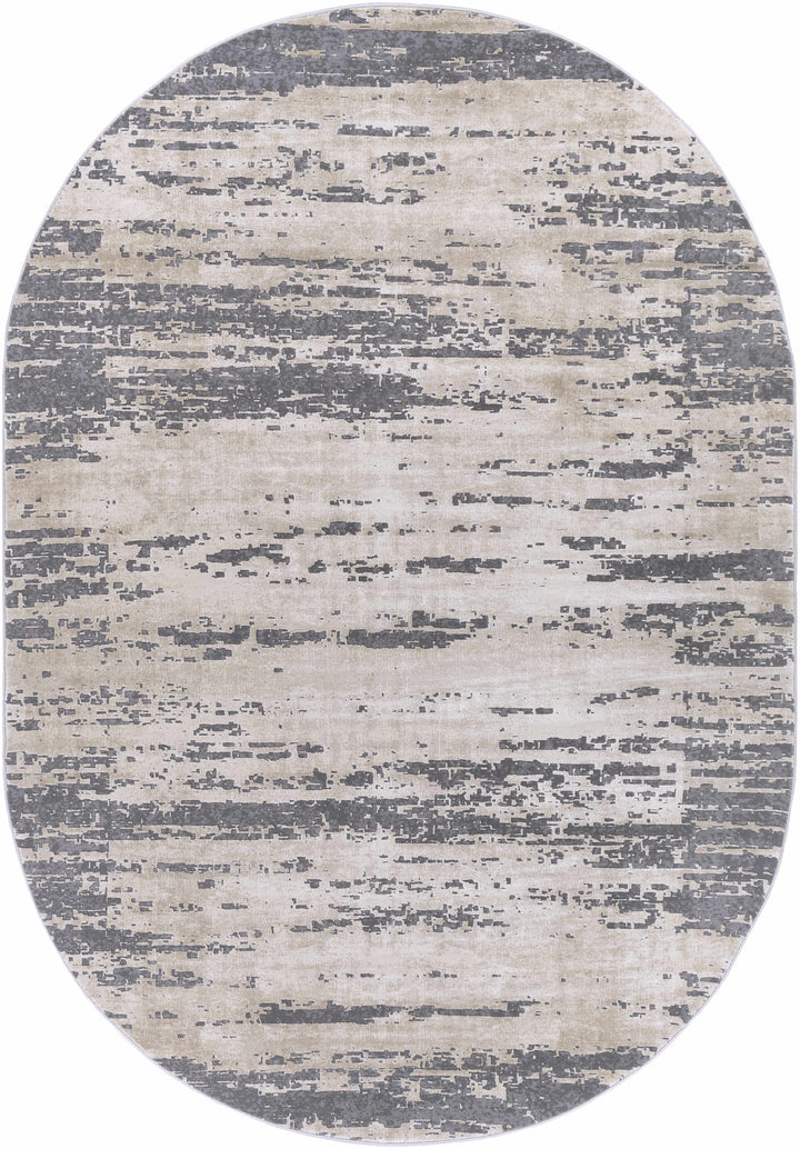 Mikana Beige And Gray Modern Abstract Design Area Rug