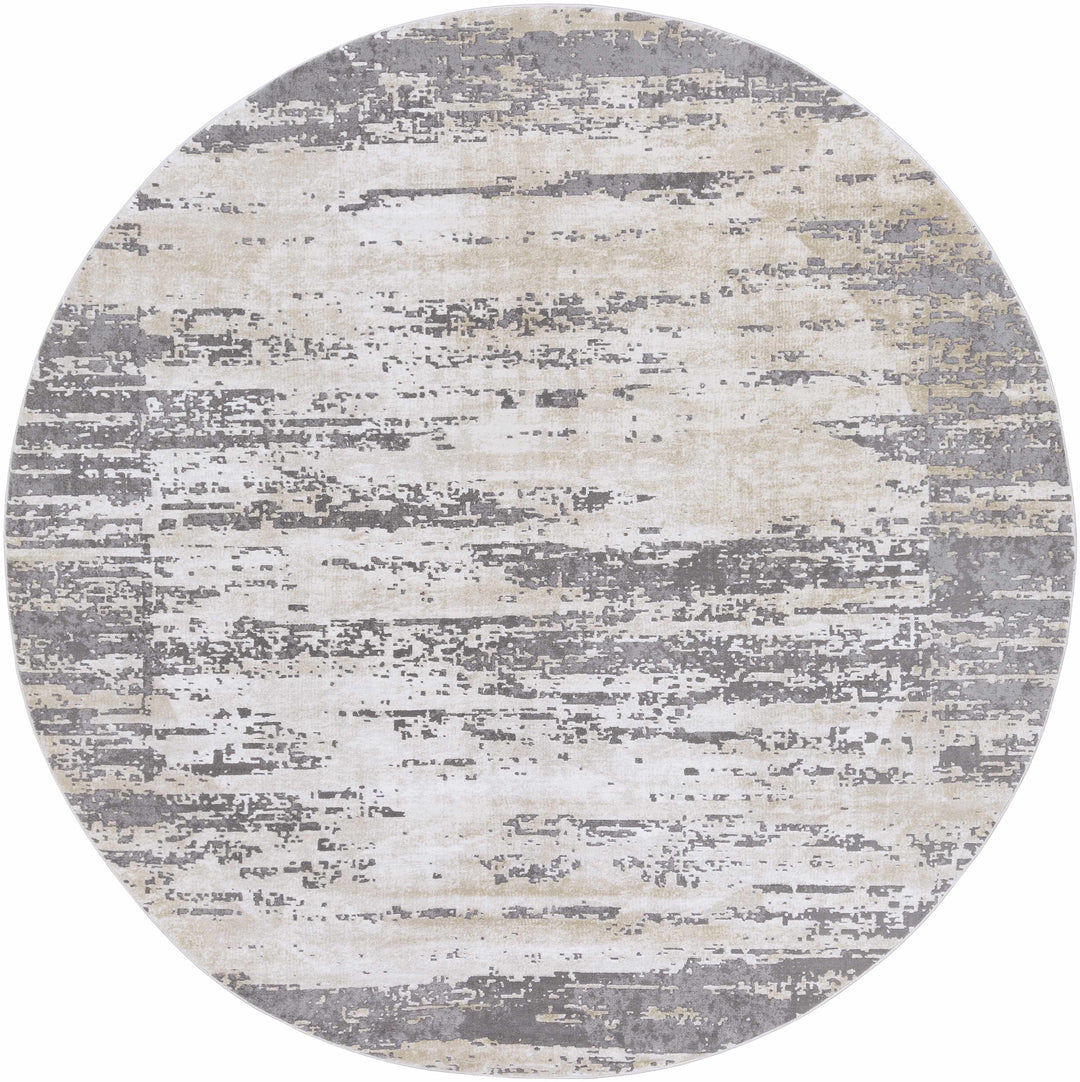 Mikana Beige And Gray Modern Abstract Design Area Rug