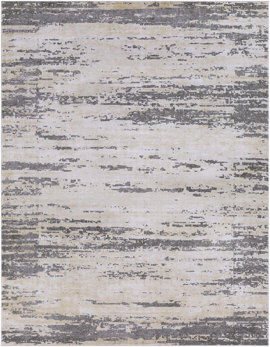 Mikana Beige And Gray Modern Abstract Design Area Rug - The Rug Decor