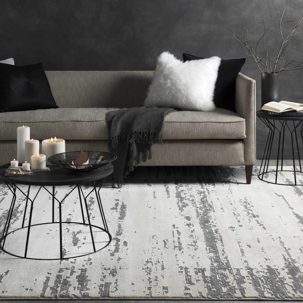 Mikana Beige And Gray Modern Abstract Design Area Rug - The Rug Decor