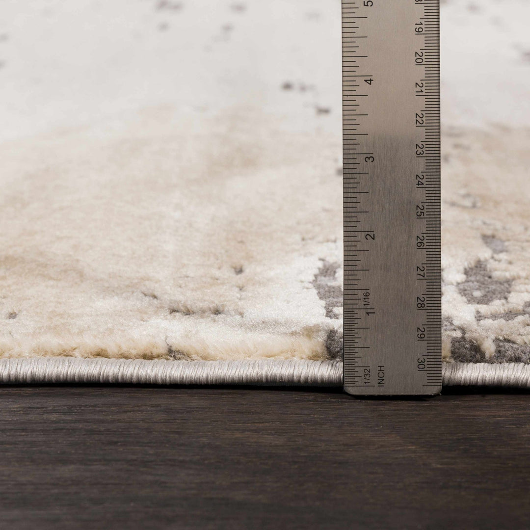 Mikana Beige And Gray Modern Abstract Design Area Rug - The Rug Decor