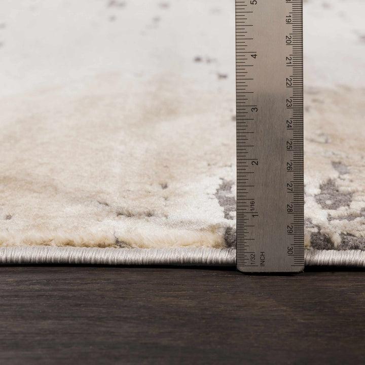 Mikana Beige And Gray Modern Abstract Design Area Rug - The Rug Decor