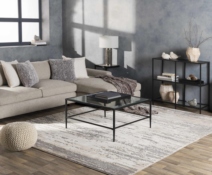 Mikana Beige And Gray Modern Abstract Design Area Rug - The Rug Decor