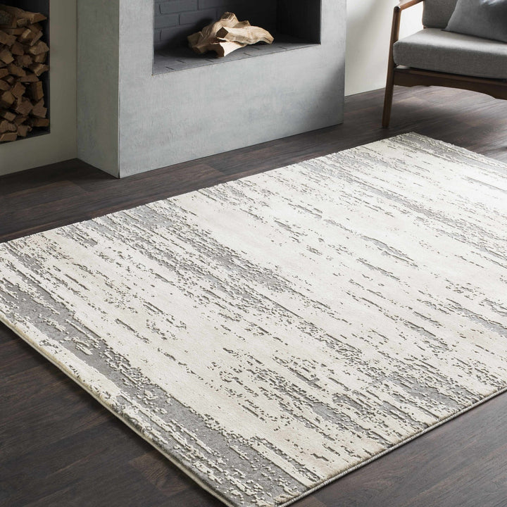 Mikana Beige And Gray Modern Abstract Design Area Rug - The Rug Decor