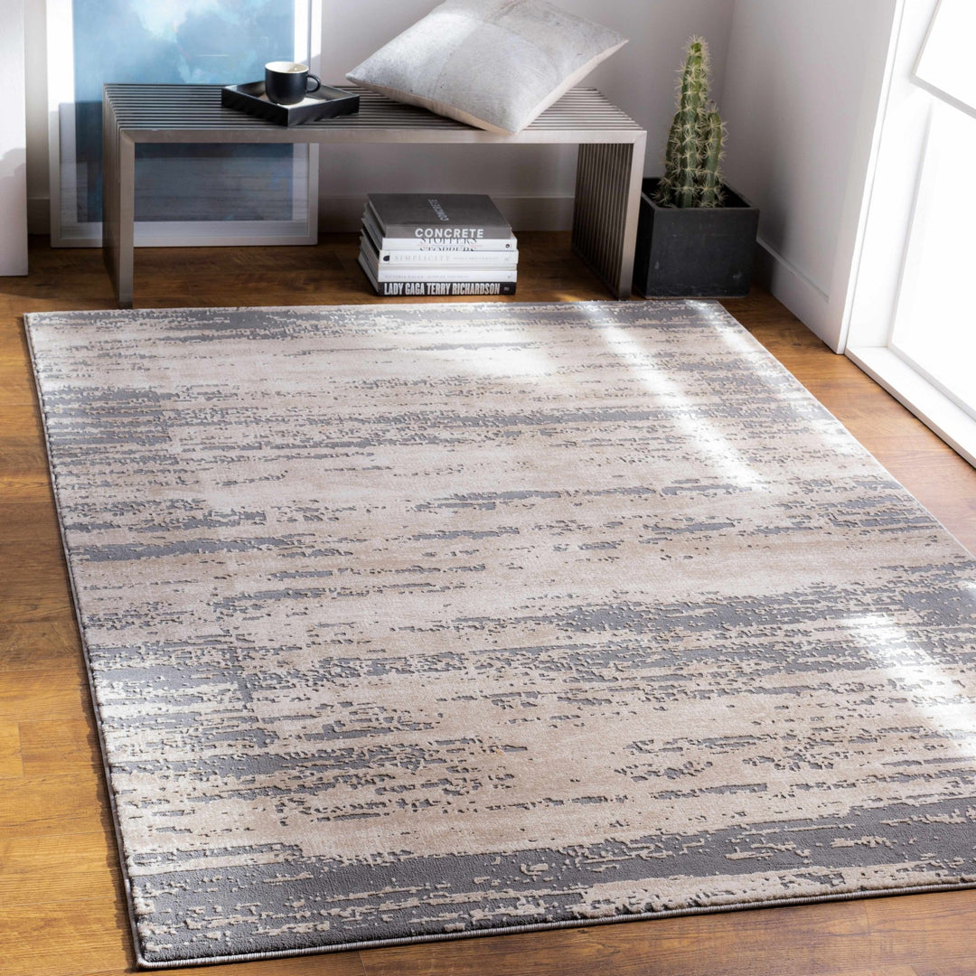 Mikana Beige And Gray Modern Abstract Design Area Rug - The Rug Decor