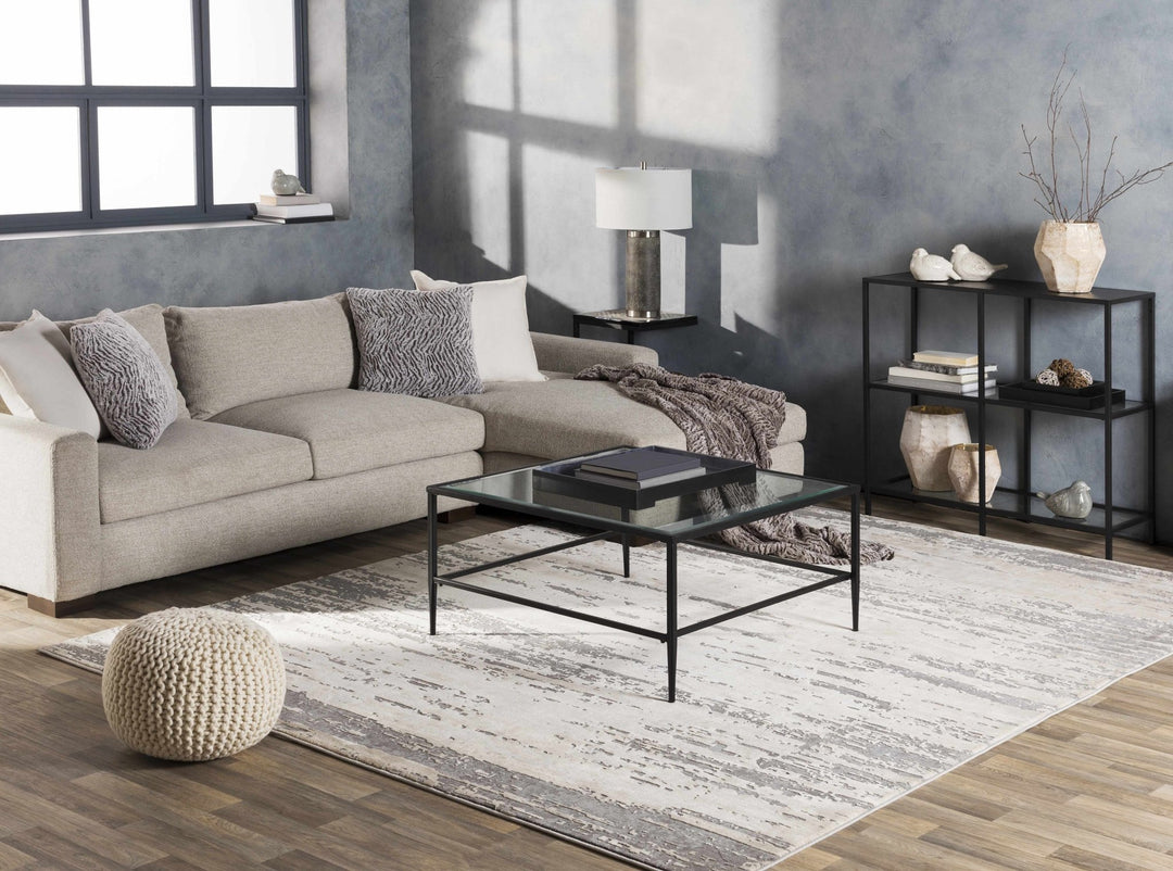 Mikana Beige And Gray Modern Abstract Design Area Rug - The Rug Decor