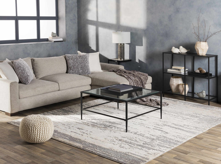 Mikana Beige And Gray Modern Abstract Design Area Rug - The Rug Decor