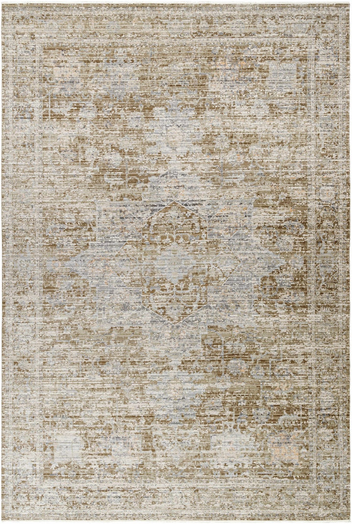 Mikio Traditional Brown And Gray Washable Area Rug - The Rug Decor