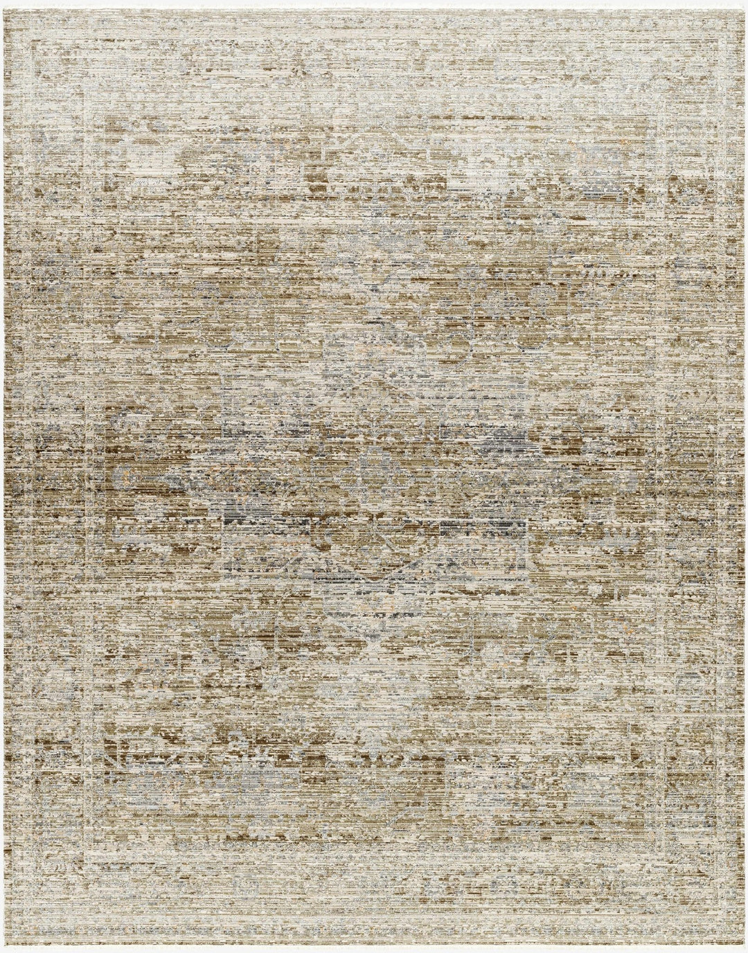Mikio Traditional Brown And Gray Washable Area Rug - The Rug Decor