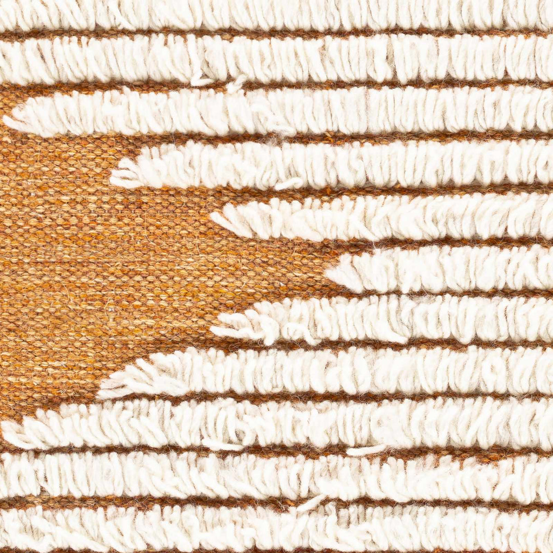 Milagros Modern Orange And Ivory Area Rug - The Rug Decor