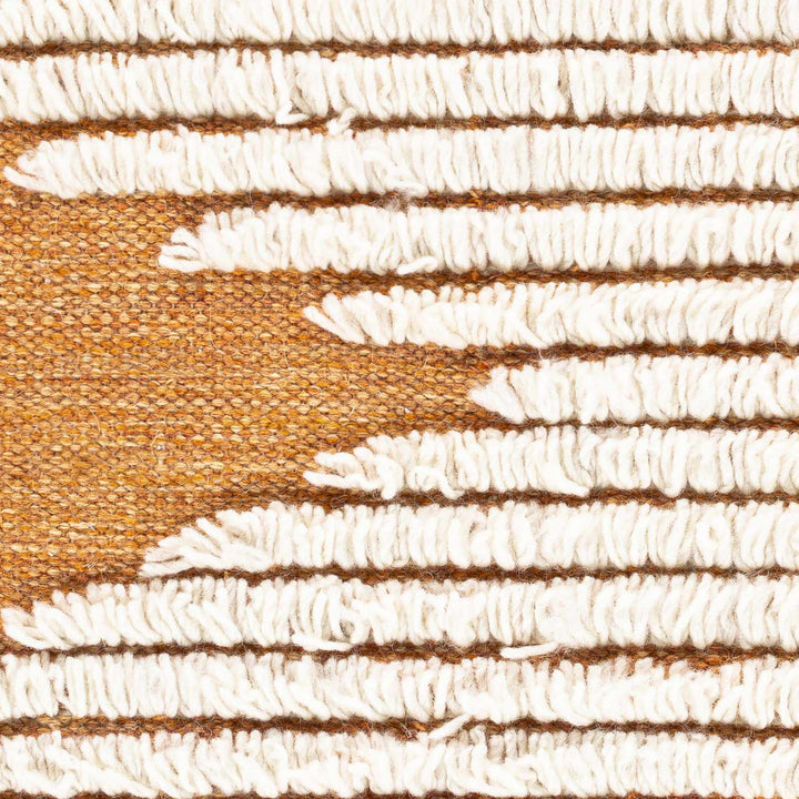 Milagros Modern Orange And Ivory Area Rug - The Rug Decor