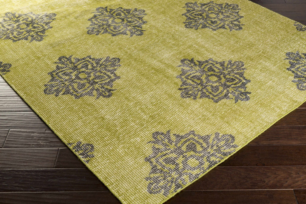 Milbank Modern Charcoal And Olive Hand Knotted Wool Area Rug - The Rug Decor