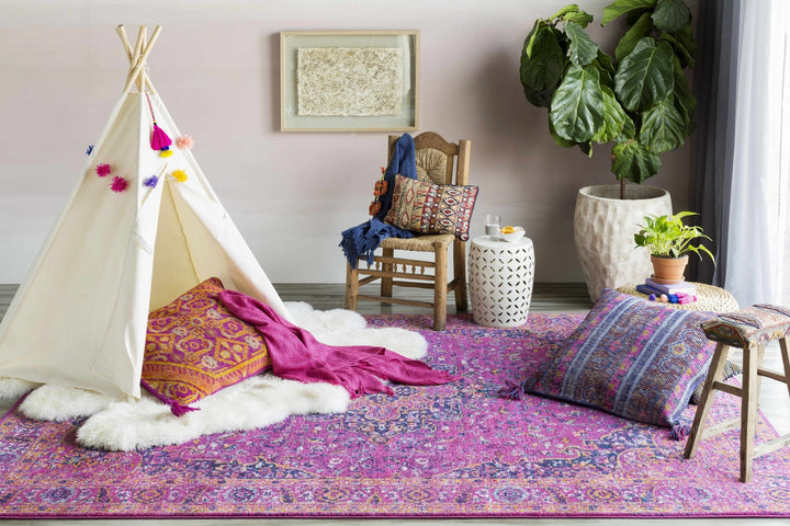 Milliken Traditional Style Purple And Blue Area Rug - The Rug Decor