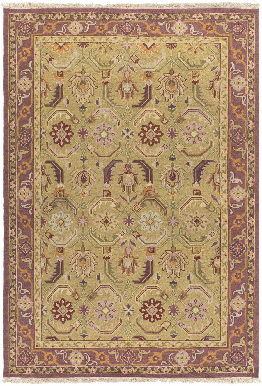 Millvale Traditional Tan And Purple Rug - The Rug Decor