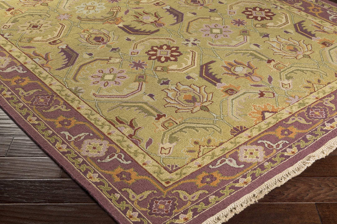 Millvale Traditional Tan And Purple Rug - The Rug Decor