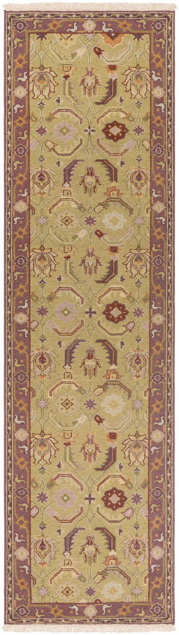 Millvale Traditional Tan And Purple Rug - The Rug Decor
