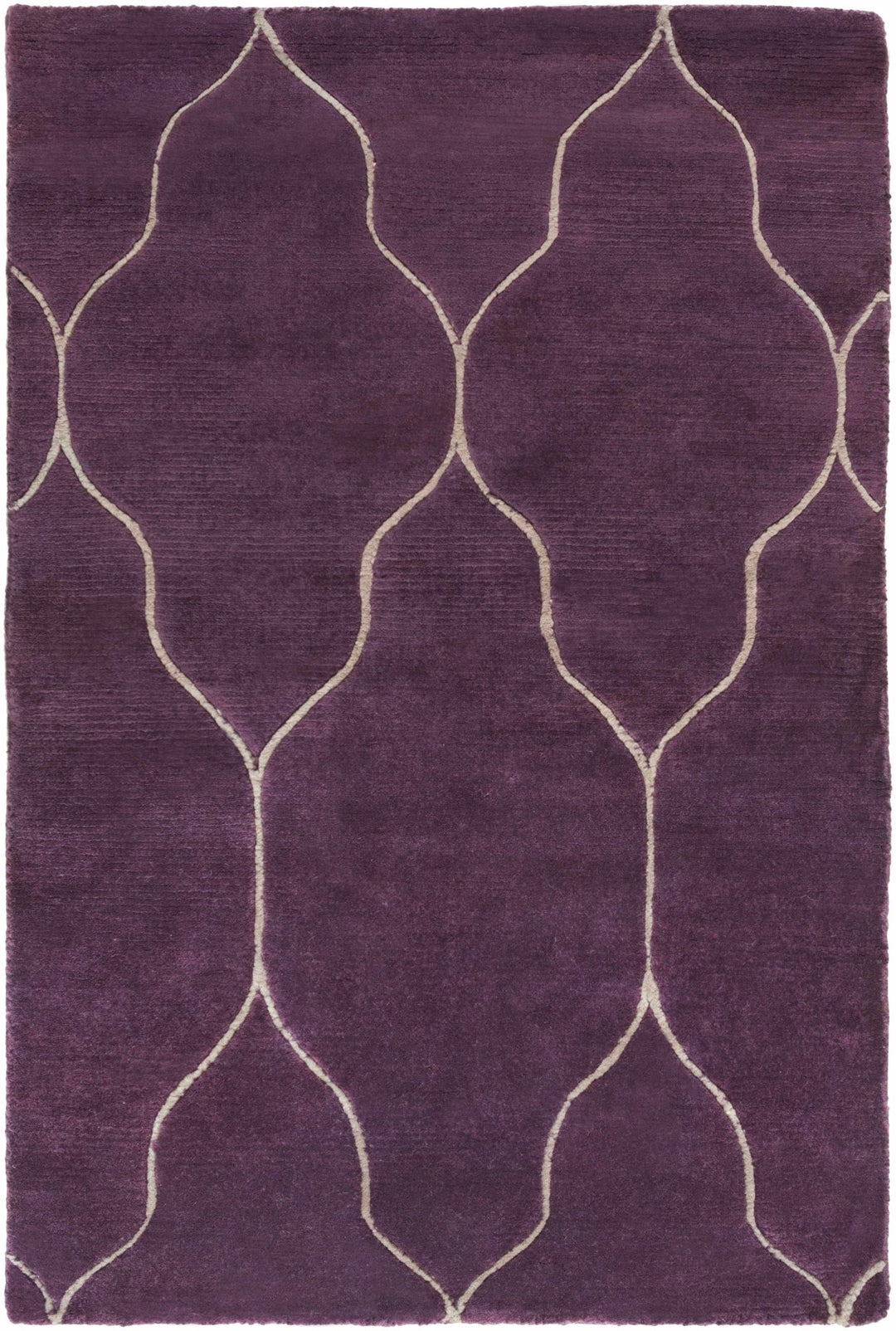 Milwaukie Purple Modern Style Hand Knotted Wool Area Rug - The Rug Decor