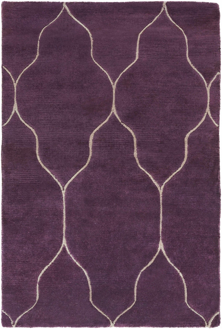 Milwaukie Purple Modern Style Hand Knotted Wool Area Rug - The Rug Decor