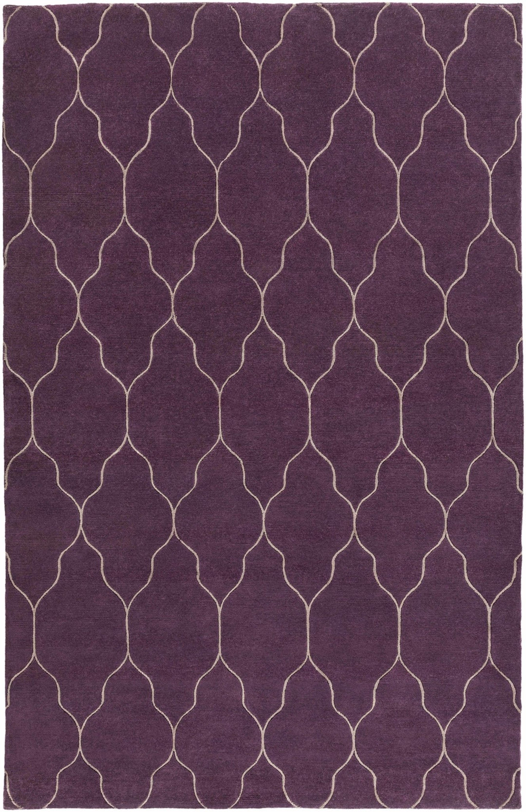 Milwaukie Purple Modern Style Hand Knotted Wool Area Rug - The Rug Decor