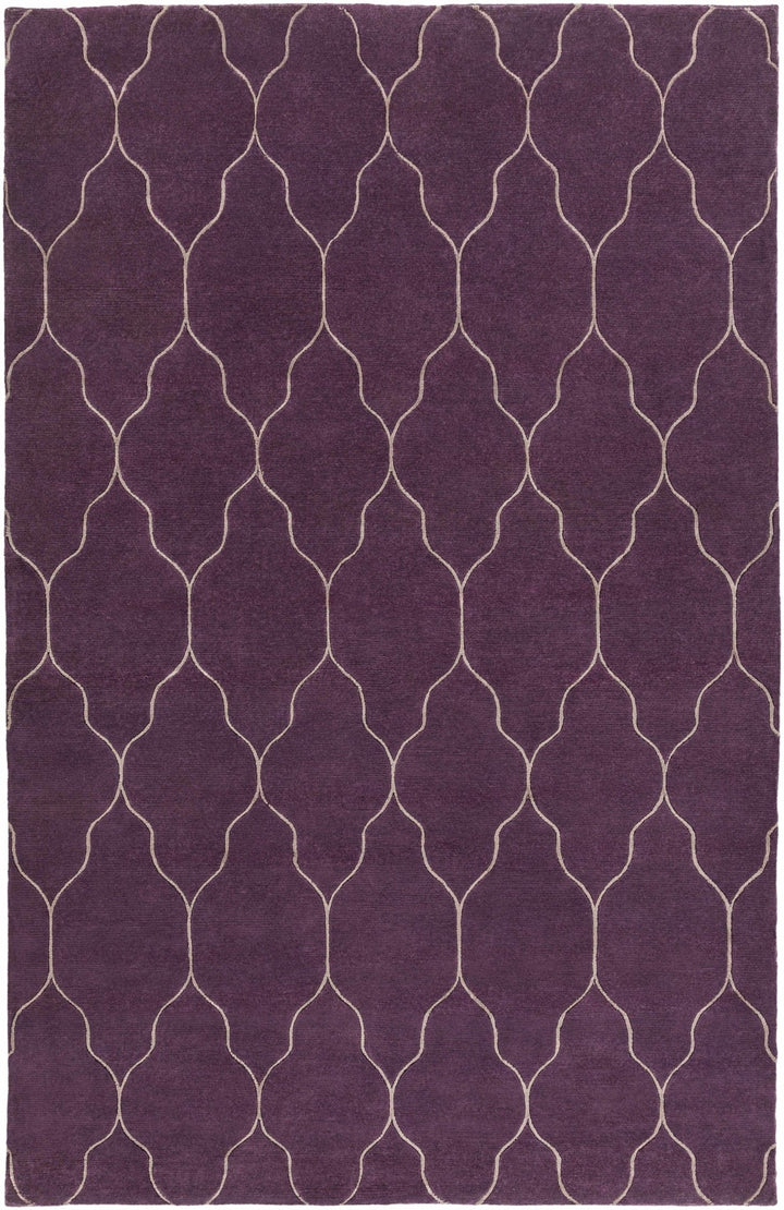 Milwaukie Purple Modern Style Hand Knotted Wool Area Rug - The Rug Decor