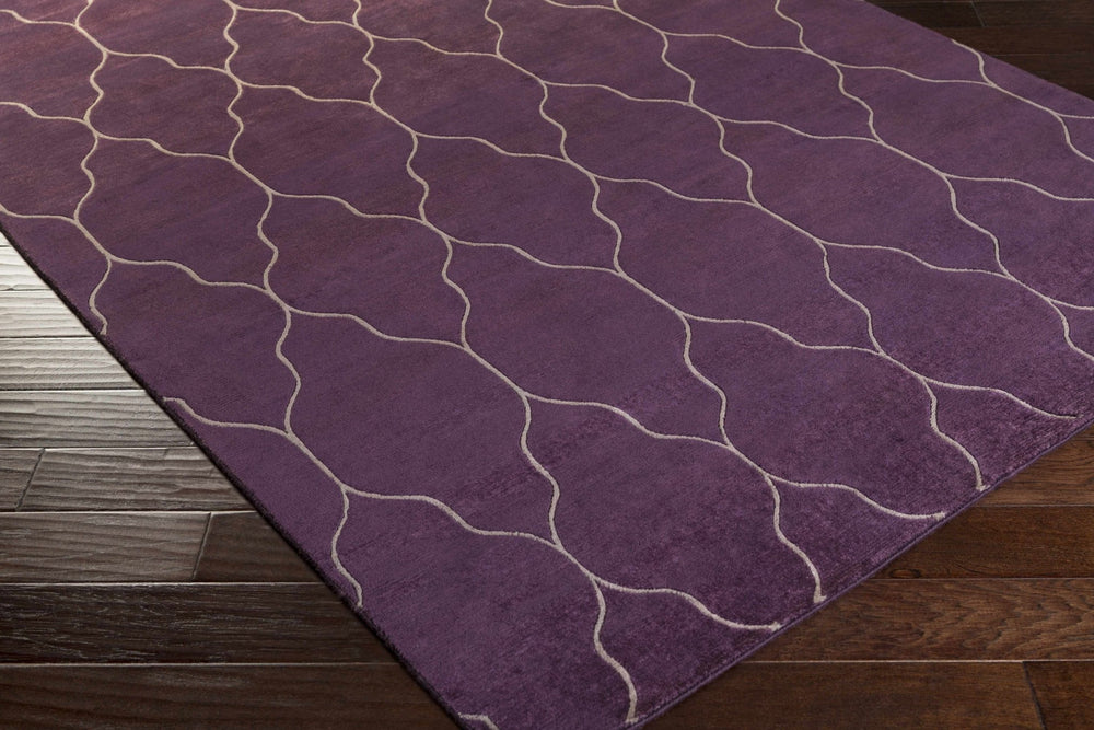Milwaukie Purple Modern Style Hand Knotted Wool Area Rug - The Rug Decor